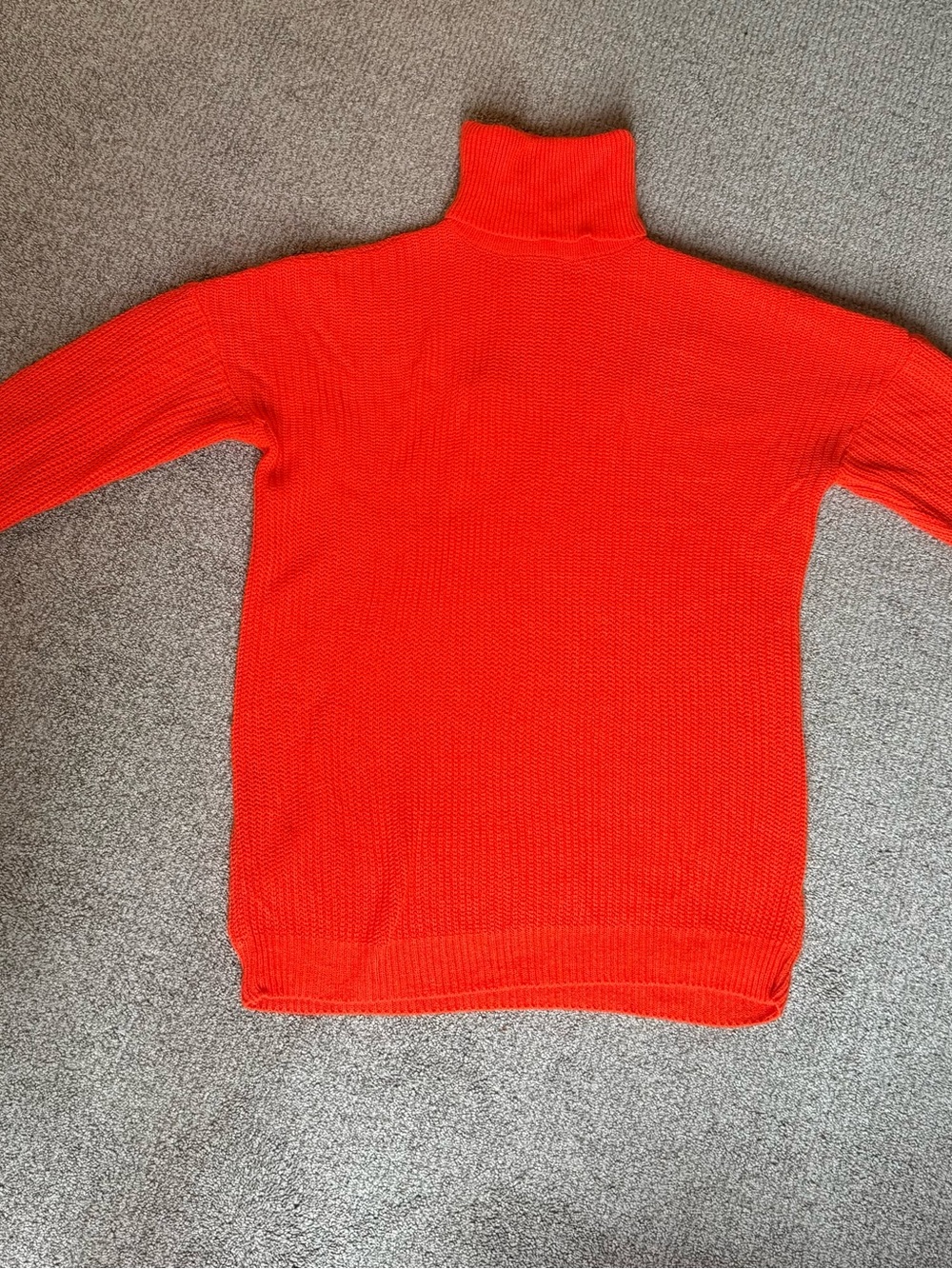 Vintage Bright Red Cowl Neck Turtleneck Sweater